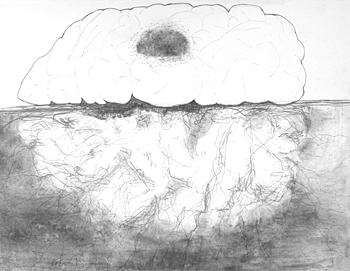 Unravelling (2008), graphite on paper
